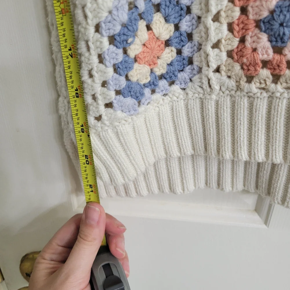 Lucky Brand Women's Granny Square Crochet Vest - Picture 5 of 16